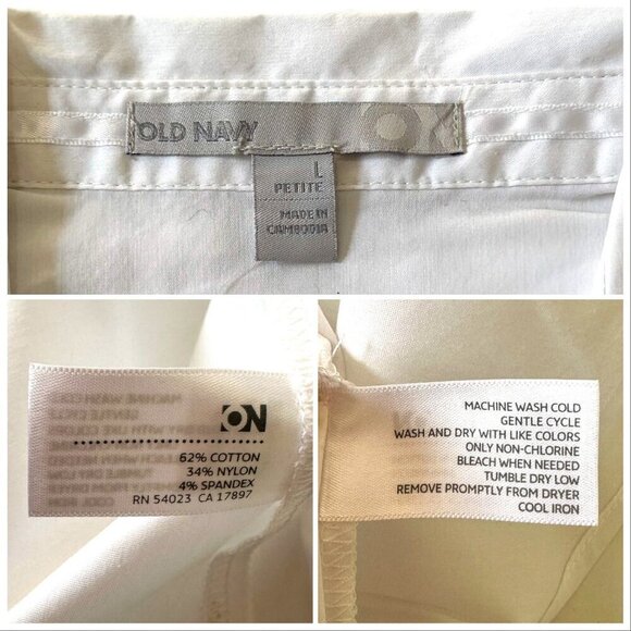 A set of 3 Old Navy Shirts, Size PL, Black, Blue, White, New - Picture 12 of 16